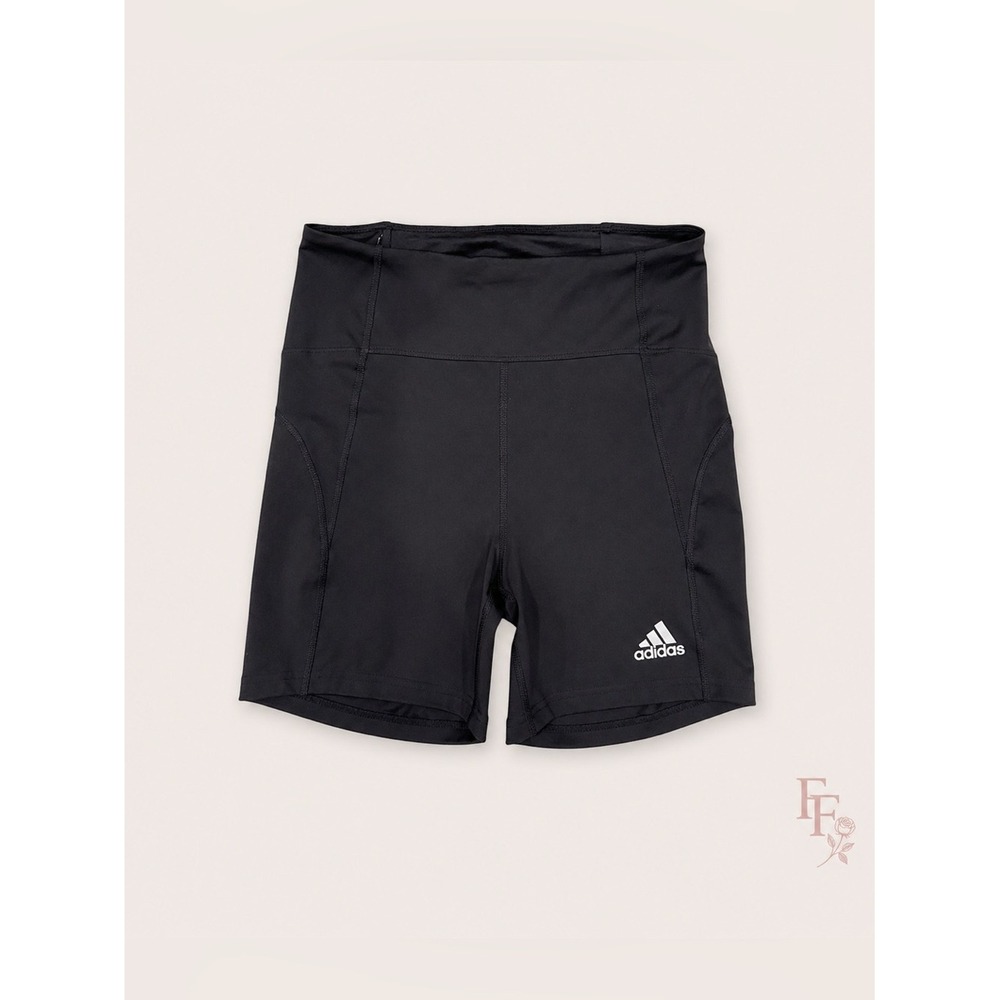 Adidas AEROREADY Primegreen High Rise Running Bike Shorts Black Size Small
